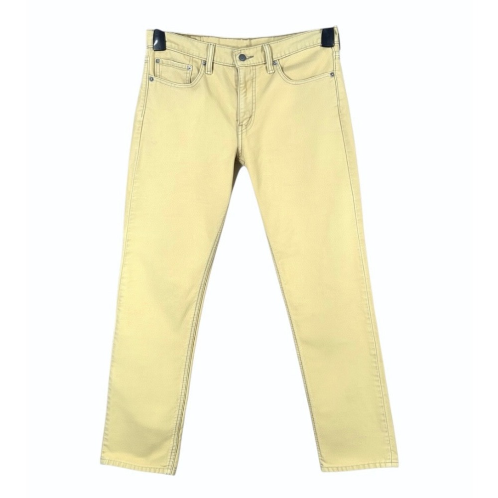 LEVI'S 511 Beige BRUSHED COTTON Straight Leg JEANS Tag=32X30 Measures=32x28